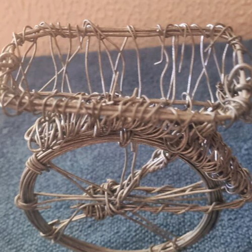 Handmade wire bicycle like new