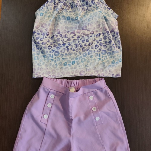 Summer set for girl 7-8 years like new, purple
