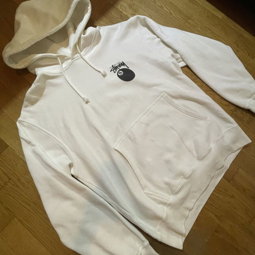 Stussy 8 Ball Hoodie new without tags, tie dye, size M, white beige