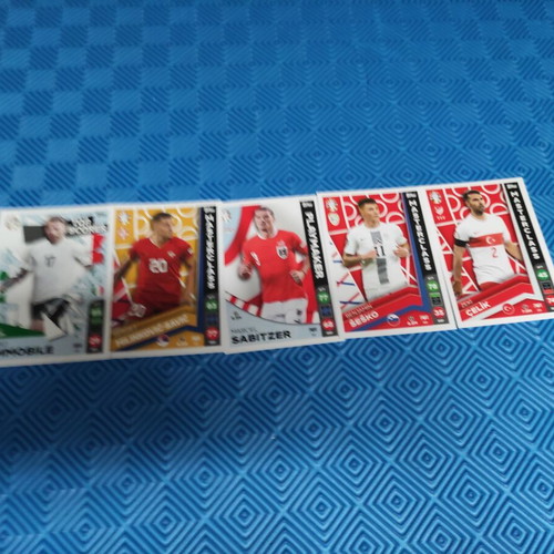 Euro 2024 collectible cards set of 5 like new