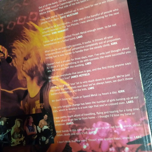 Metallica book used, the band's story in English