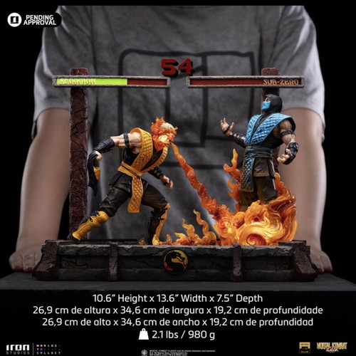 Iron Studios Mortal Kombat Scorpion Fatality Deluxe Art Statue Scale 1/10 new