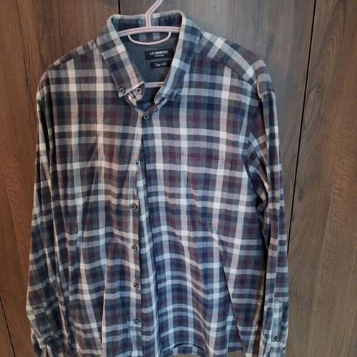 Checked shirt large like new, multicolor