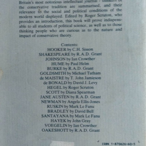 Conservative Thinkers used book in Greek