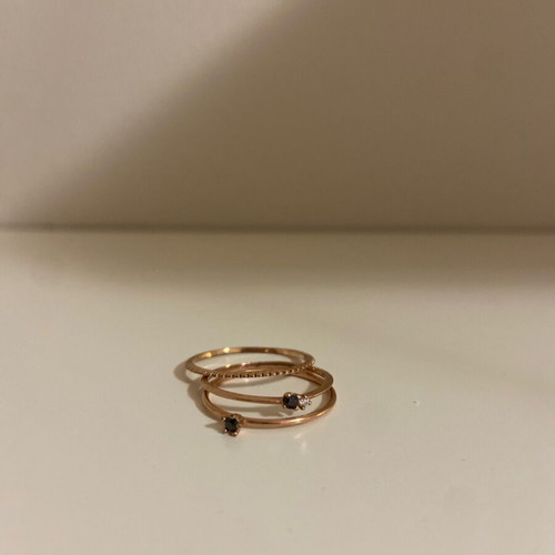 Rings set of 3 in rose gold color new