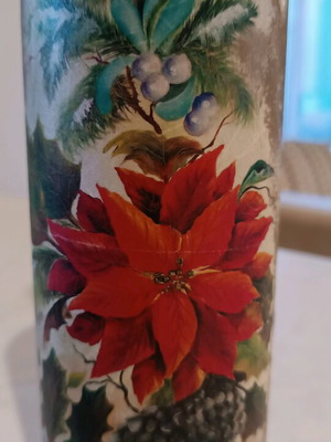 Decorative wine bottle new with découpage technique