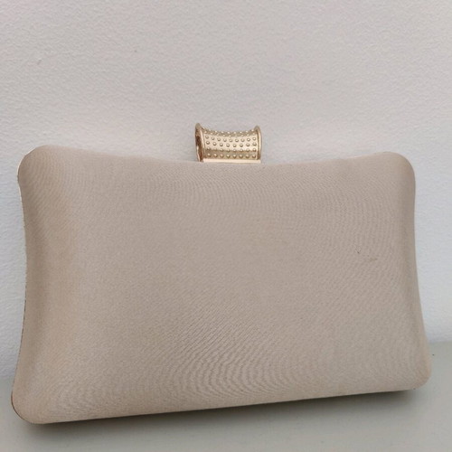 Mili accessories evening clutch bag beige new