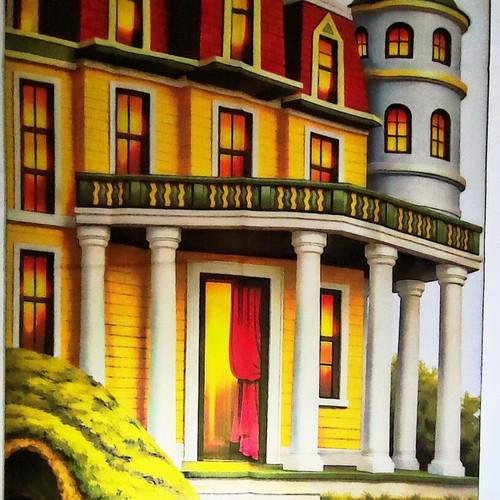 Shadow Theatre Scenery Sarai with Cave silk screen print new