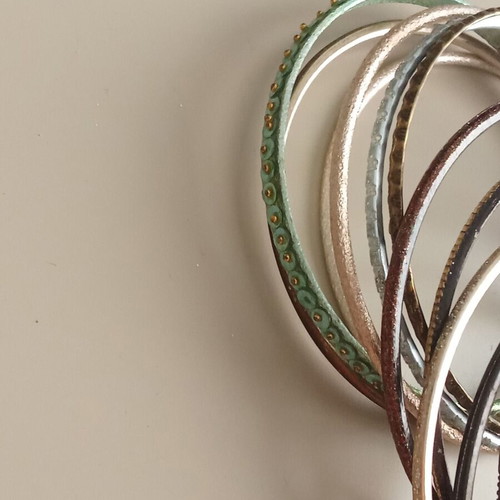 Silver and gold bracelets like new