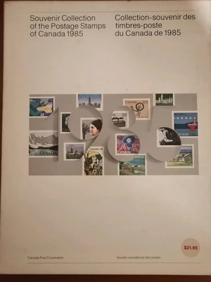 Κατάλογος καναδικών γραμματοσήμων 1985 σαν καινούργιο χωρίς γραμματόσημα