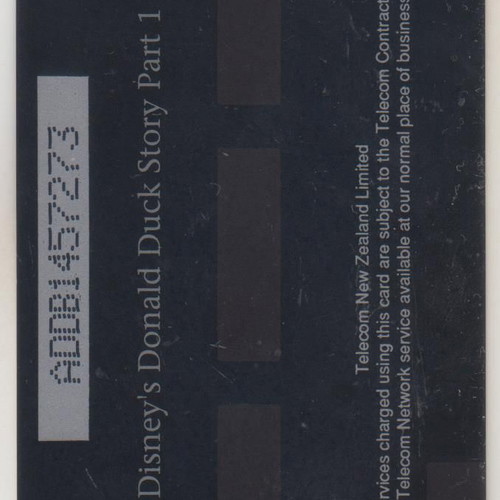 New Zealand Disney Donald Duck Weightlifting Phonecard, 11,850 print run