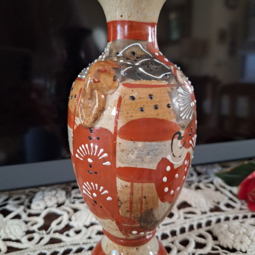Chinese decorative vase antique hand-painted, used, height 19 cm