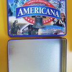 Americana metal chocolate box like new