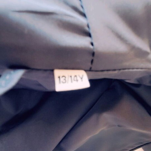 Thin parka like new for 13-14 years old, blue marine and black