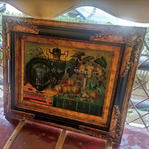 Fruit-themed painting like new, 50x60 cm with frame