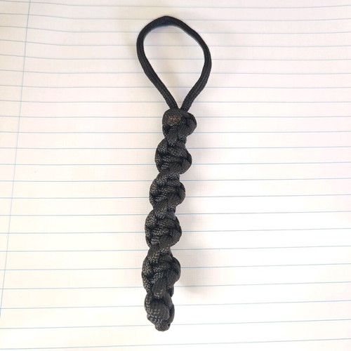 Paracord Key Ring Knot Keychain Spiral Black New