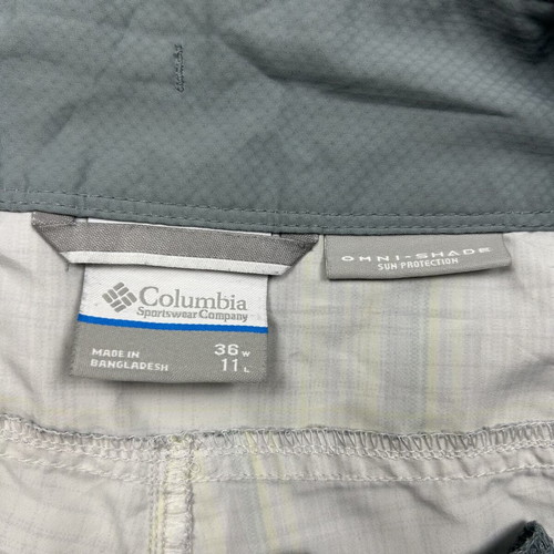 Columbia men's yellow green checked shorts W36 Omni-Shade retro golf preppy like new