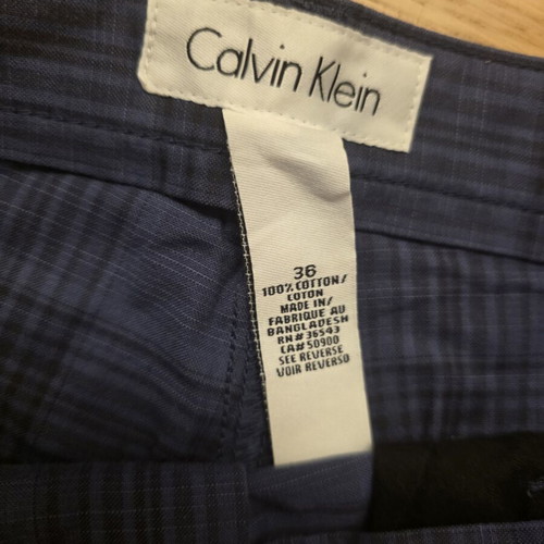 Calvin Klein men's bermuda shorts new, size 36, blue, 100% cotton