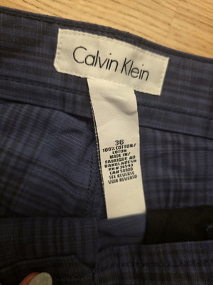 Calvin Klein men's bermuda shorts new, size 36, blue, 100% cotton