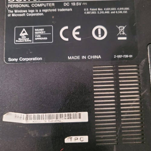 Sony Vaio μεταχειρισμένο laptop χωρίς τροφοδοτικό
