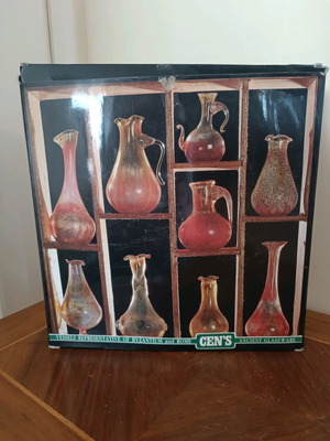 Collectible set of ancient glass vessel replicas like new