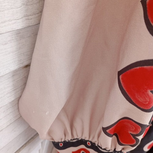 Mamoush M L dress with heart pattern