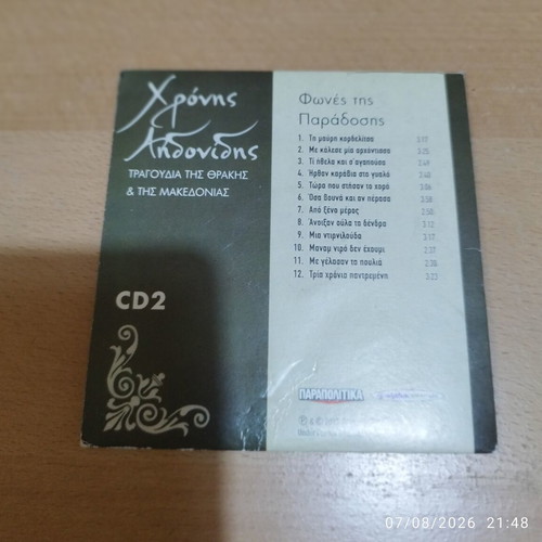 Chronis Aidonidis Songs of Thrace and Macedonia CD like new, traditional
