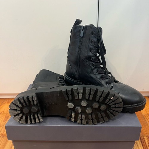 Bershka leather boots like new, black, size 37