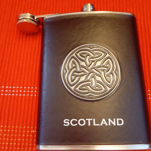 Celtic Flask like new with embossed design 8oz (240ml)
