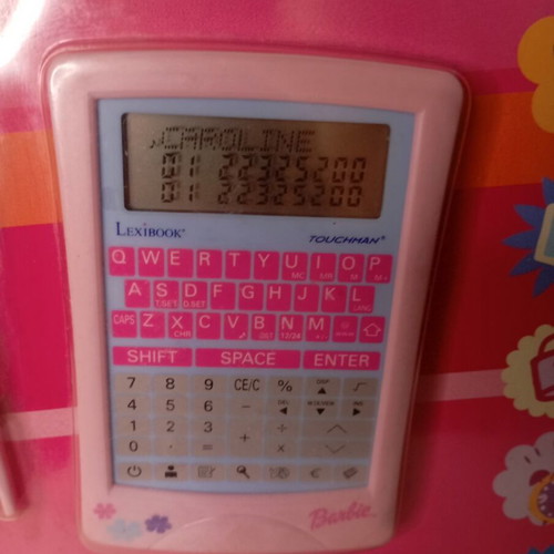 Barbie Touchman Agenda Lexibook Junior vintage, like new