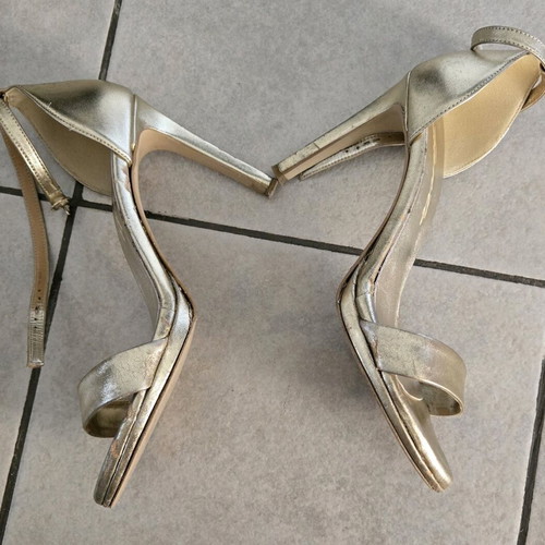 Sante women's sandals used, gold, size 38