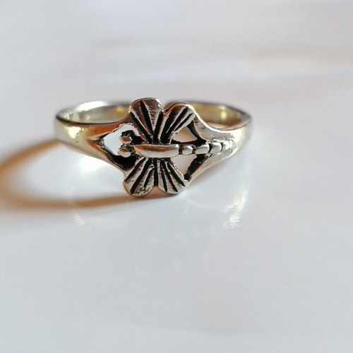Silver 925 toe ring with butterfly new