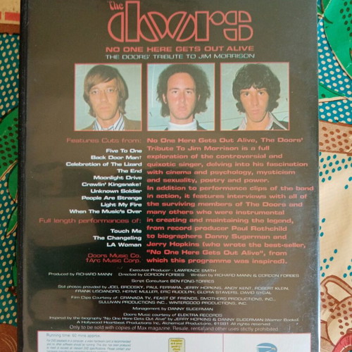 The Doors DVD used, tribute to Jim Morrison
