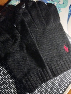 Γάντια Polo Ralph Lauren καινούργια, μαύρο και κόκκινο