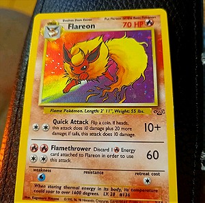 Pokemon Card: Flareon Holo Jungle Set