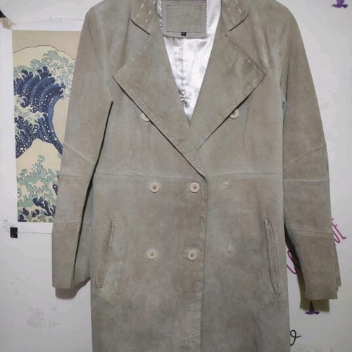 Attrattivo Long Gray/Beige Coat Like New Size M