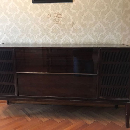 Antique record player furniture used