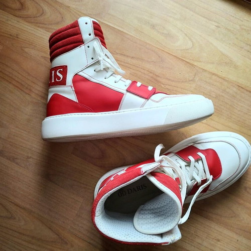Daris high-top sneakers like new, size 40, white and red
