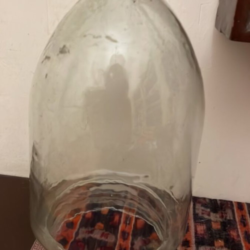 Vintage lamp made of blown glass new, Mollers