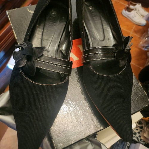 Prada vintage velour shoes used, collectable