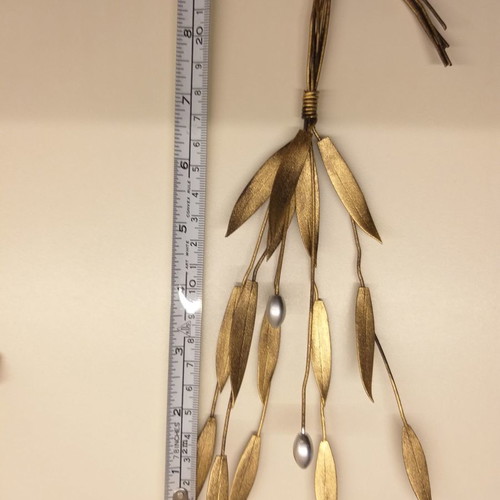 Handmade bronze olive branch new from Tanagra