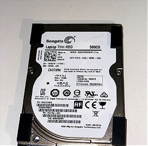 Σκληρός δίσκος Seagate Laptop Thin HDD 500GB 2,5'' (Health 100%)
