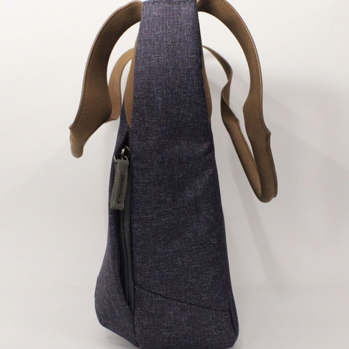 HP Renew 14 Navy Tote new, beige and brown