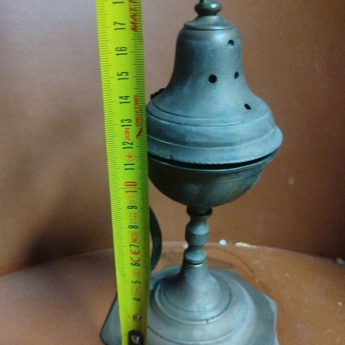 Old brass incense burner used, Greek made 75-80 years old