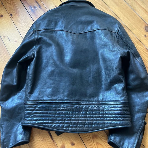 Belstaff leather biker jacket men black size L like new