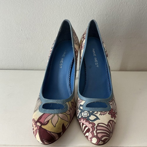 Nine West colorful pumps size 36 like new, 10 cm heel