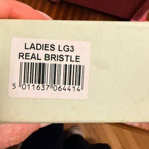 Kent Finest LG3 hairbrush new with natural bristle in gift box