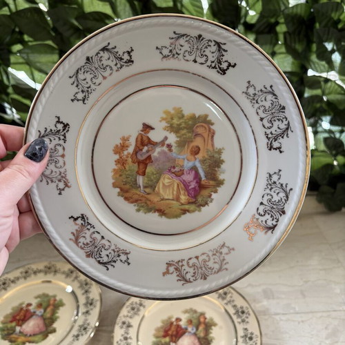Vintage Keramikos Athens & Bavaria Germany decorative wall plates set