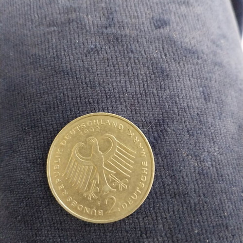 German 2 Deutsche Mark coin used