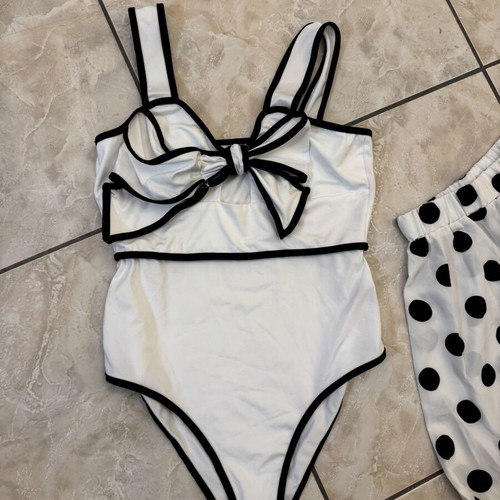 Swimsuit and skirt set polka dot, new, ASOS, size L